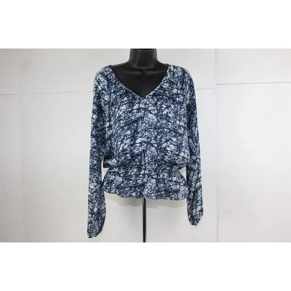 MICHAEL KORS blue blouse size S - Picture 1 of 8